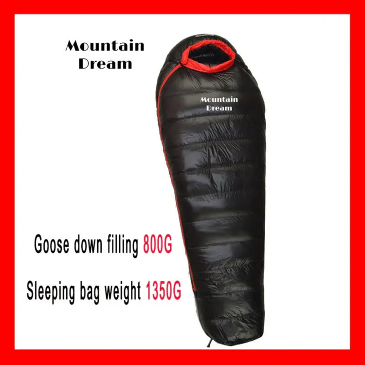 "Black Mountain Dream 800G down sleeping bag."