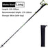 Matte black long carbon fiber folding walking stick, 115-135cm length, recommended height 170-190cm, 38cm storage with carrying bag