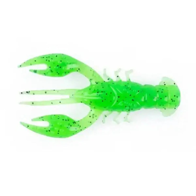Green Crawfish Larvae Soft Silicone Bait for bass fishing tackle, fishing lures, and fishing gear in tackle box or fishing backpack.