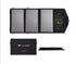 Portable Sunpower solar panel battery charger for phone with high-efficiency cells, ideal solar power bank for survival and travel.