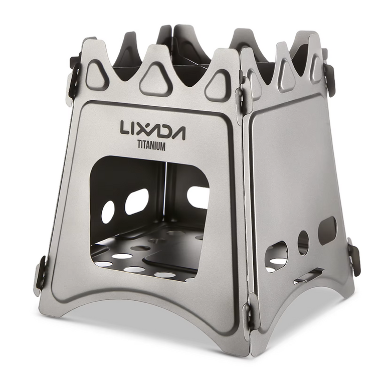 Lixada titanium stove on a white background