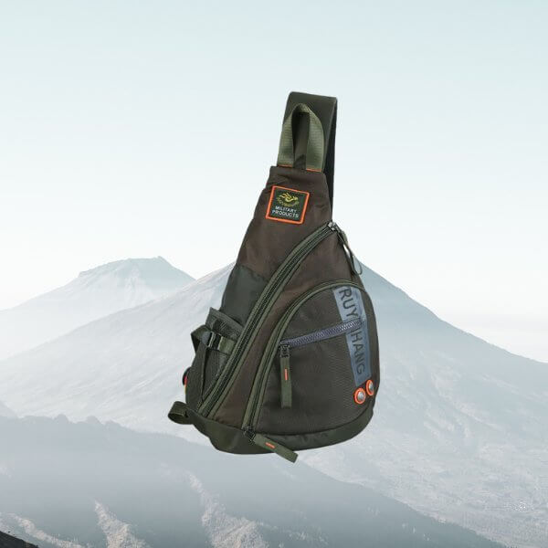 Durable and versatile black and green travel crossbody sling bag for men, perfect for school trips, travel, and everyday errands.