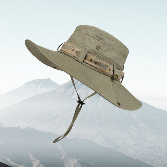 bucket hat with wide brim