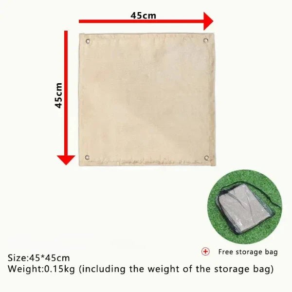 Camping fire retardant blanket 45x45cm with storage bag, lightweight fiberglass insulation blanket for outdoor safety