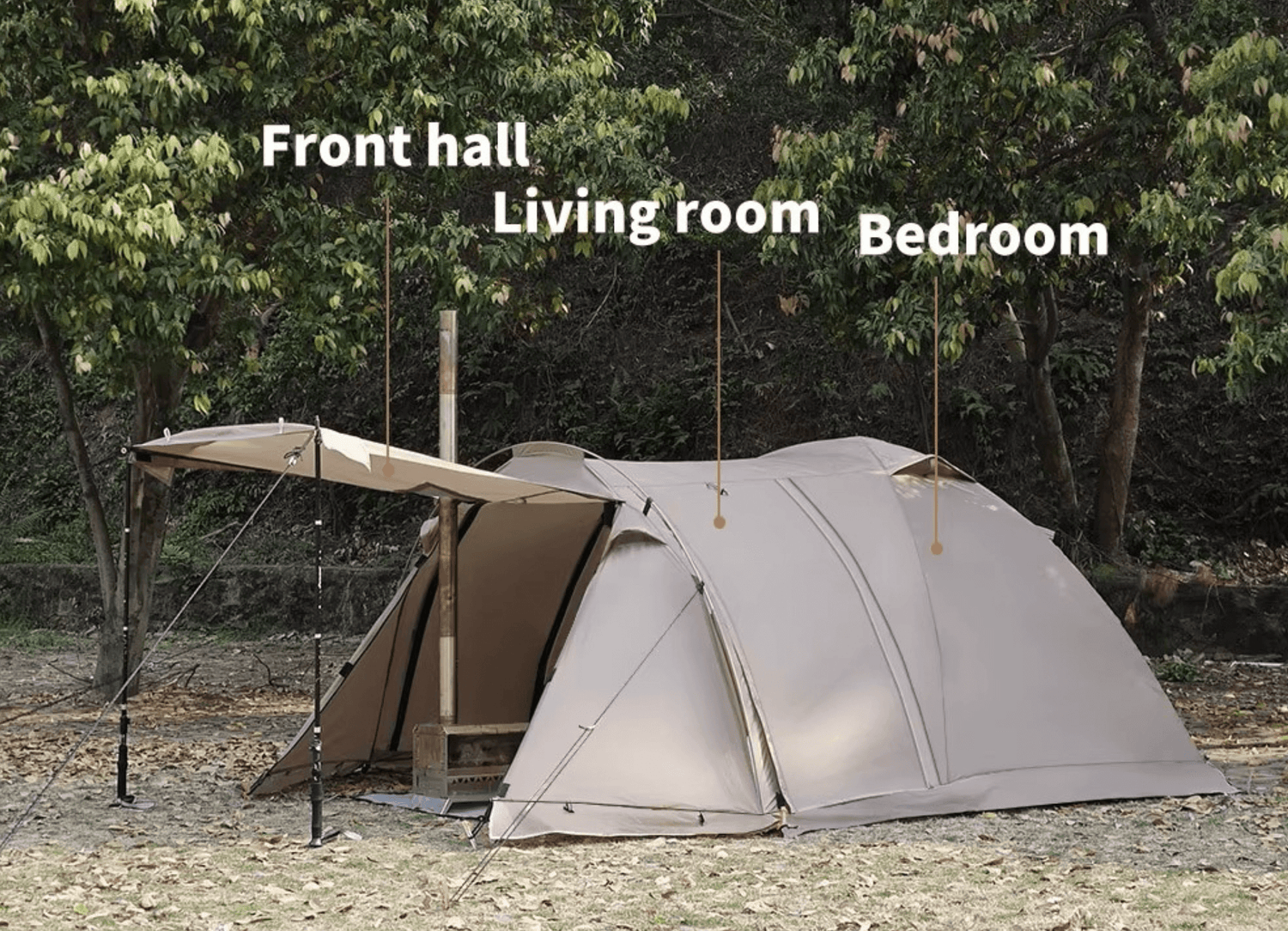 Top Lander tent, family tent, large tent, multi-room tent, front hall, living room, bedroom, camping gear, outdoor equipment, camping accessories, camping, outdoor recreation