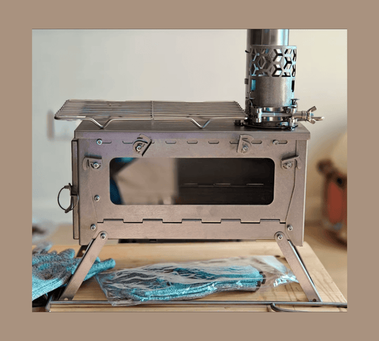 Wood-Burning Stove with grill and accessories