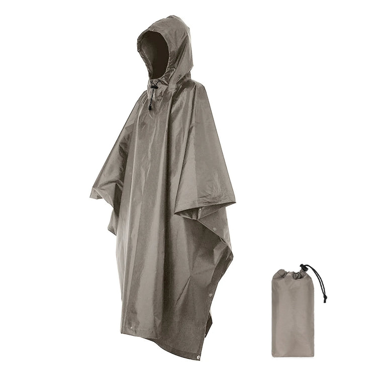 Waterproof Rain Poncho With Hood, 3-IN-1 Rain Poncho, unisex rain jacket, men&