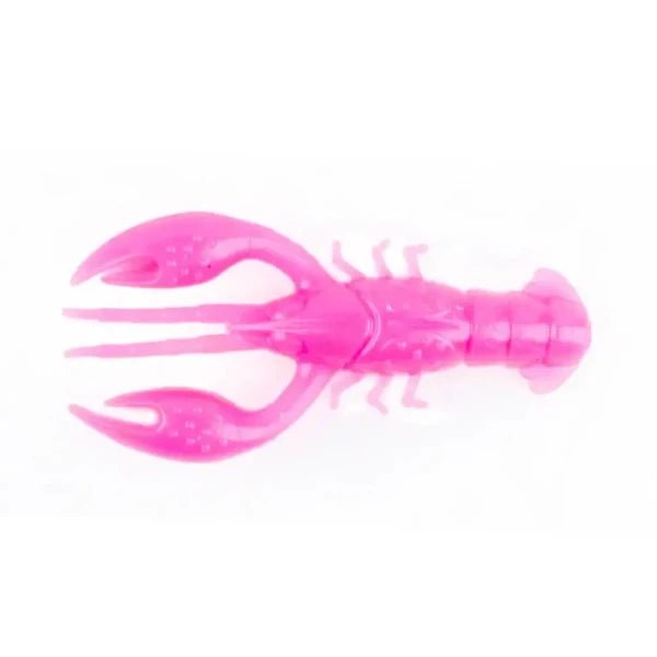 Floating 65mm 4g Crawfish Larvae Soft Silicone Bait for bass fishing tackle in bright pink, lifelike action, perfect for tackle box, fishing gear