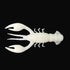 Floating 65mm Crawfish Larvae Soft Silicone Bait in white for bass fishing and tackle boxes