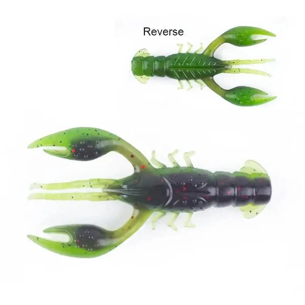 Floating 65mm Crawfish Larvae Soft Silicone Bait for Bass Fishing - Lifelike Action and High-Frequency Tail Movement