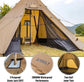 Pomoly Tipi Hot Tent with Wood Stove Jack, Waterproof Performance, and Half Inner Tent for 4 Season Camping and Hiking