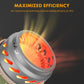 Portable backpacking stove with maximized efficiency using advanced heat exchange technology for improved heating by 30%