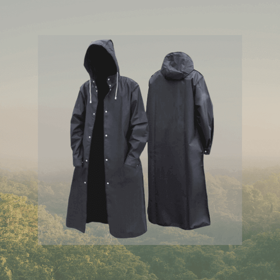 Waterproof Hooded unisex Long Raincoat