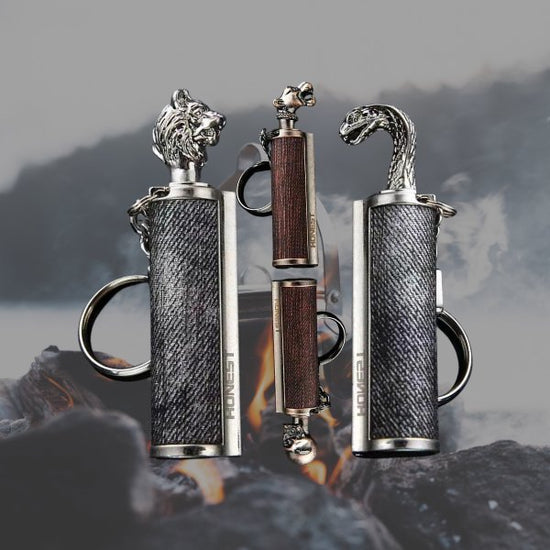 Portable immortal match stick lighter and survival tool with animal design, perfect for camping; best campfire and windproof lighter, easy to carry.