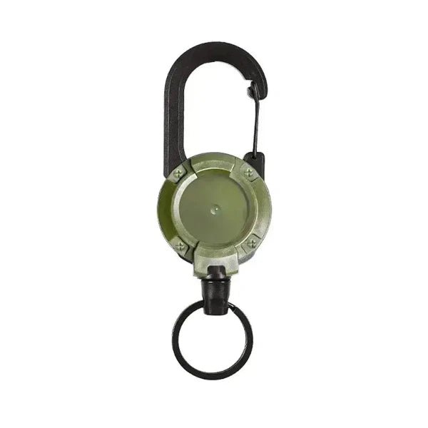 unique design Anti-theft metal yoyo retractable keychain white background 