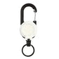 white color Anti-theft metal yoyo retractable keychain white background 