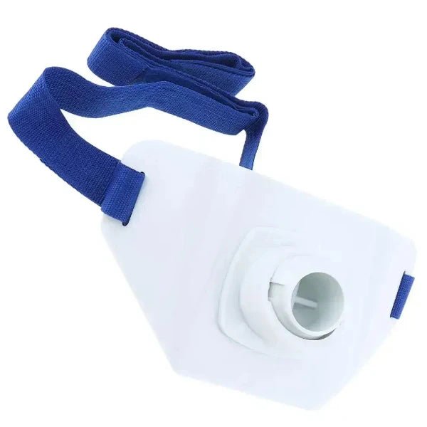 Adjustable saltwater fishing fighting belt waist support holder with padded backing and blue strap for anglers.