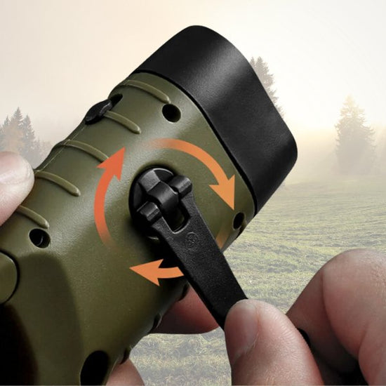 solar hand crank flashlight