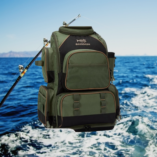 Fishing Tackle Backpack with Protective Rain Cover