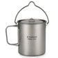 Titanium cookware set TOMSHOO 750ml pot with lid and handle, ideal for efficient heating, camping, and backpacking.