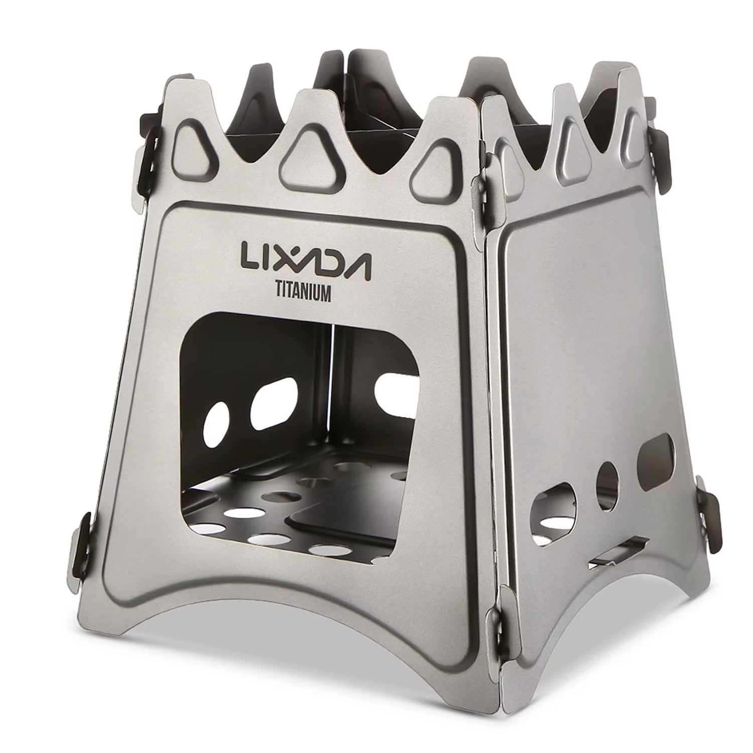 Lixada titanium stove on a white background