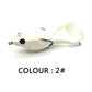 White topwater frog lure with double propeller legs for bass fishing - Colour 2