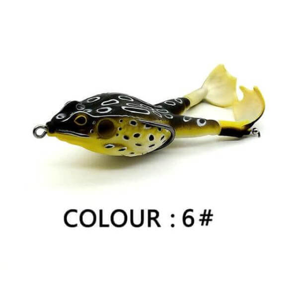 Topwater frog lure with double propeller legs design for bass fishing color 6