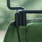 camp stove foldable windscreen aluminum Close-up of the folding hinge mechanism on a foldable camping stove windshield.