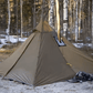 best Tent Camping up to 4 people, 4 season tent with stove jack in a forest setting.