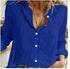 Women’s blue linen shirt, full sleeve, casual style, perfect for summer wear from brand jimboree2020.